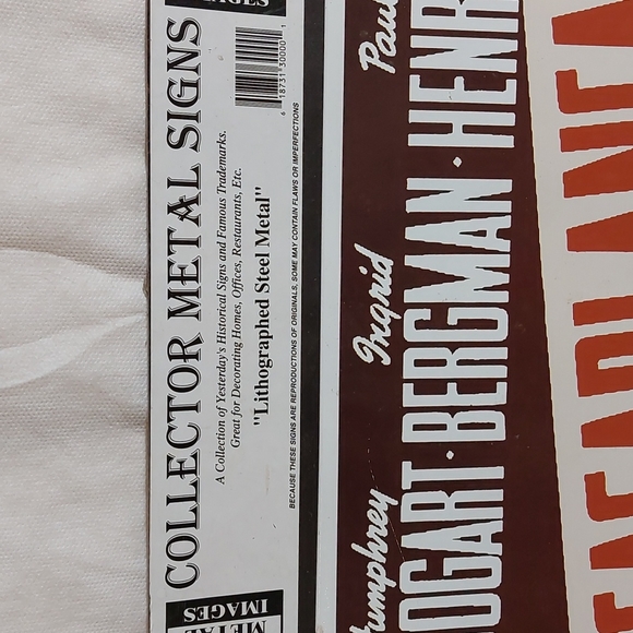 Metal Images Collector Metal Signs Vintage Look "CASABLANCA" Movie Wall Sign - Picture 2 of 5